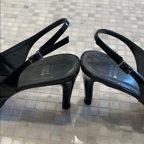 Stuart Weitzman Patent Leather Platform Slingback - Picture 6 of 7